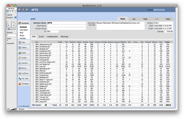 BaseElements screenshot BaseElements screenshot